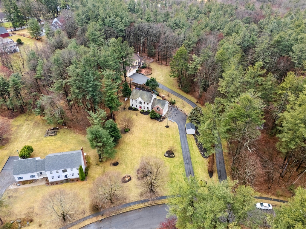 97 Willow Brook Road Holden, MA 01520 - Photo 40 of 42 an aerial view of residential house with outdoor space and trees all around