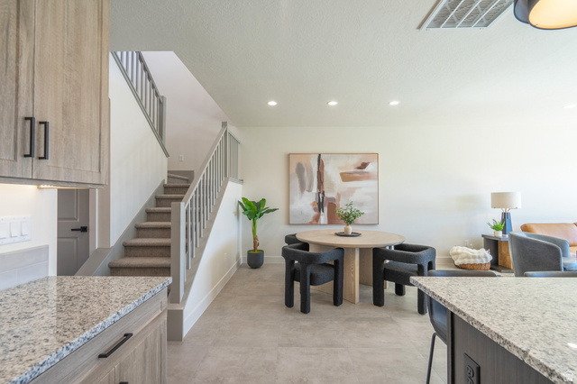 2972 West 570 North Hurricane, UT 84737 - Photo 41 of 104 Dining space featuring stairway and recessed lighting