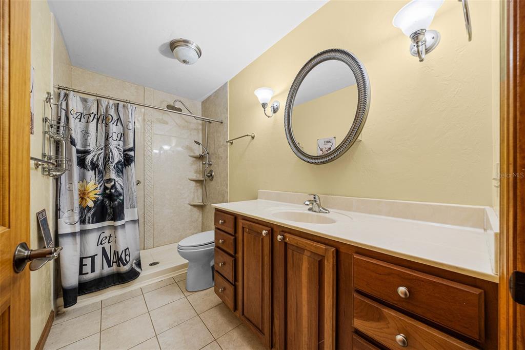 732 Carl Wilson Road Fort White, FL 32038 - Photo 27 of 80 a bathroom with a toilet a sink and a mirror