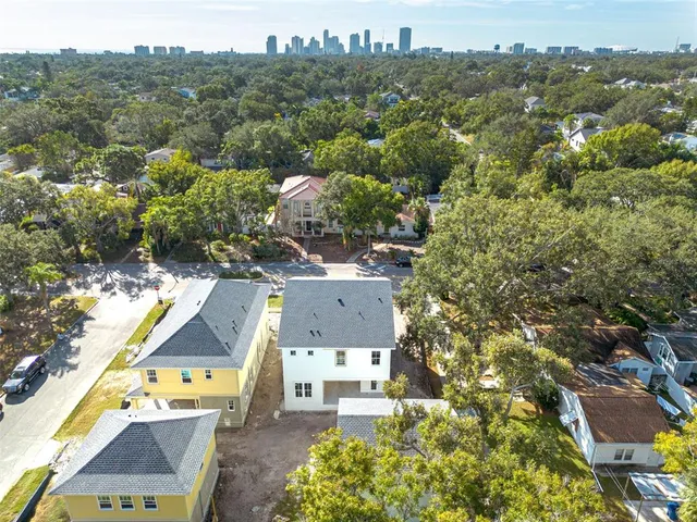 an aerial view of multiple house