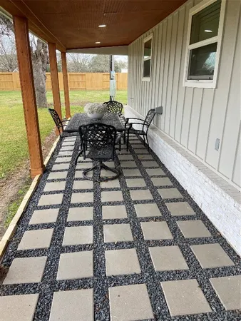 a view of a patio