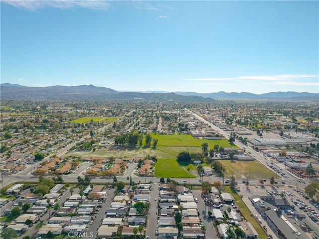 a view of city and mountain