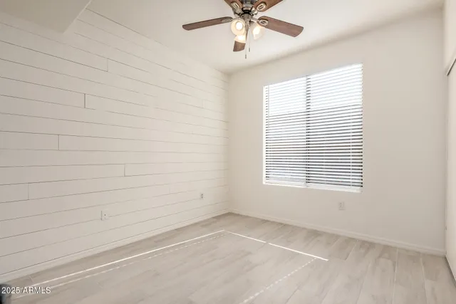 an empty room with a window