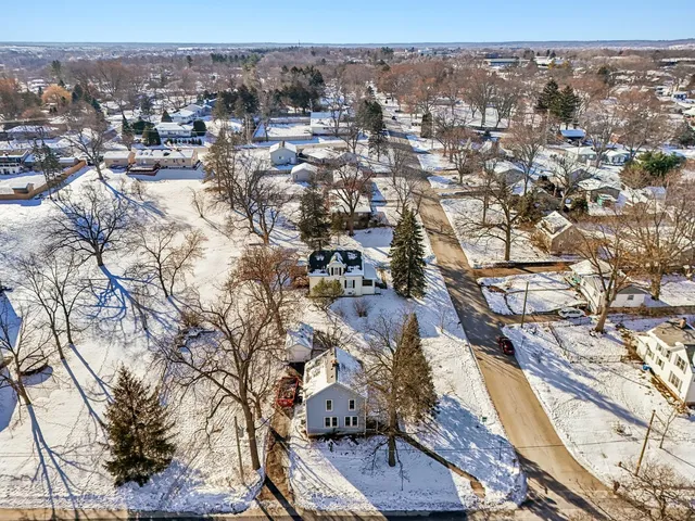 an aerial view of multiple house