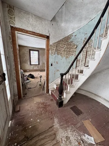 a room with gym equipment