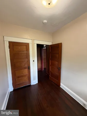 an empty room with closet