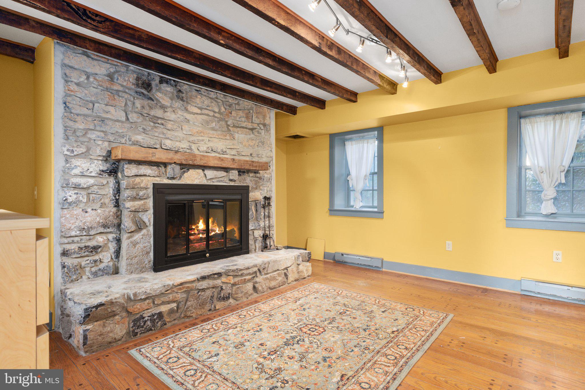 7252 Middle Road Middletown, VA 22645 - Photo 34 of 49 Guest house/apt. living room with stone fireplace