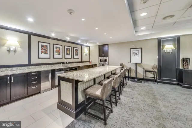 a workspace with furniture