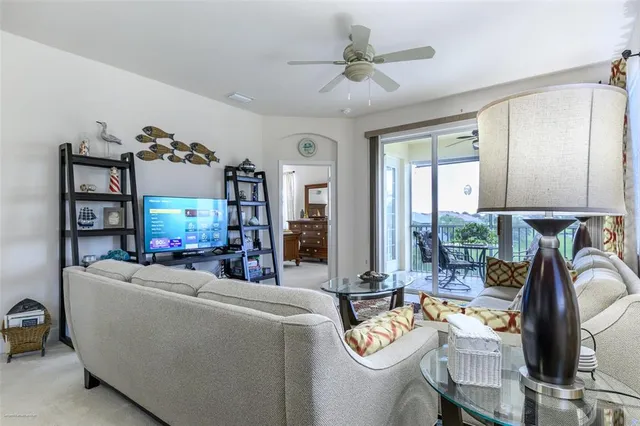 a living room filled with furniture