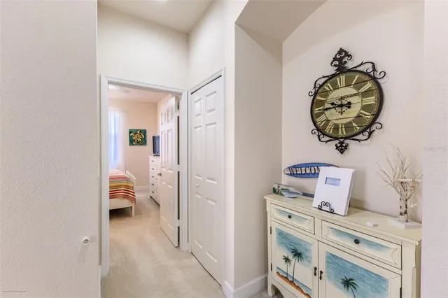 a view of room with window and bathroom