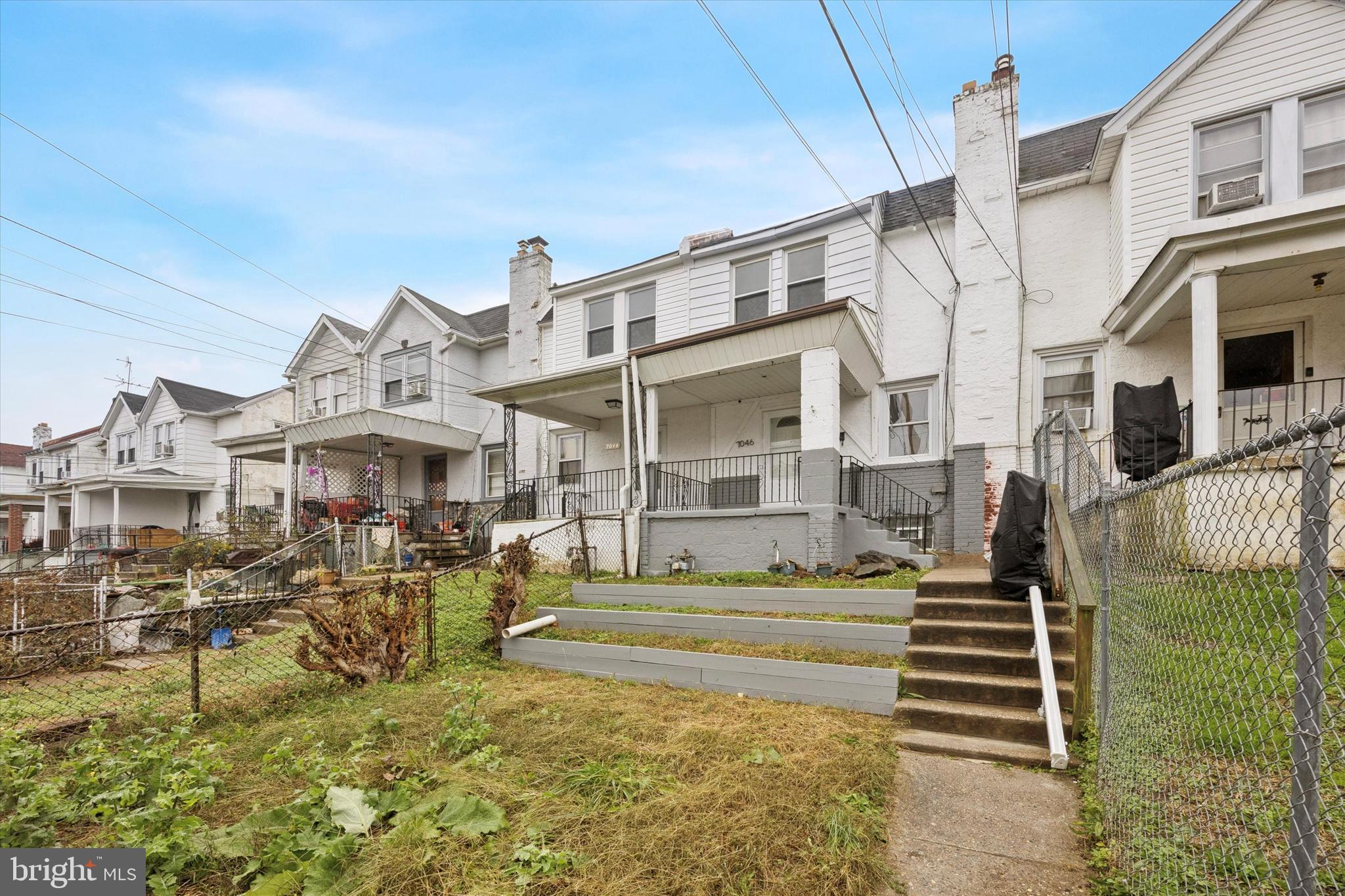 a front view of building with outdoor space