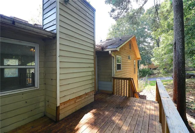 a view of a balcony with outdoor space