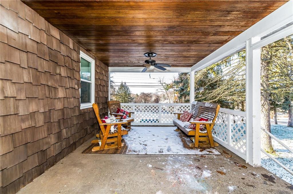 398 Moon Clinton Road Coraopolis, PA 15108 - Photo 23 of 25 Covered porch #2!! Off of large back yard with two ceiling fans.