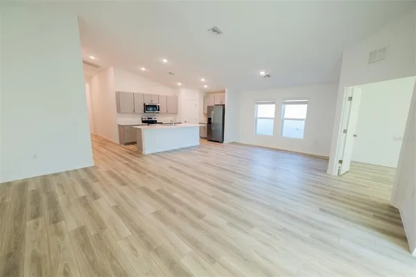 an empty room with a window