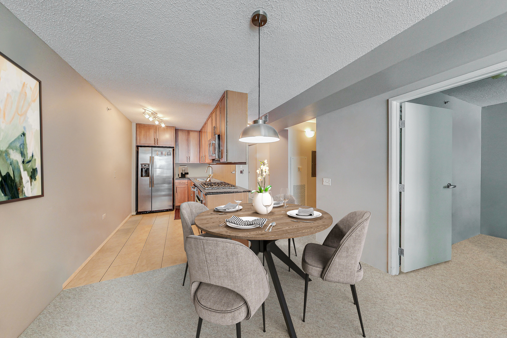 9655 Woods Drive, Unit 1405 Skokie, IL 60077 - Photo 12 of 36 a dining room with furniture and window