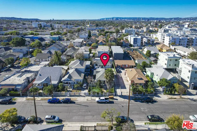 an aerial view of a city