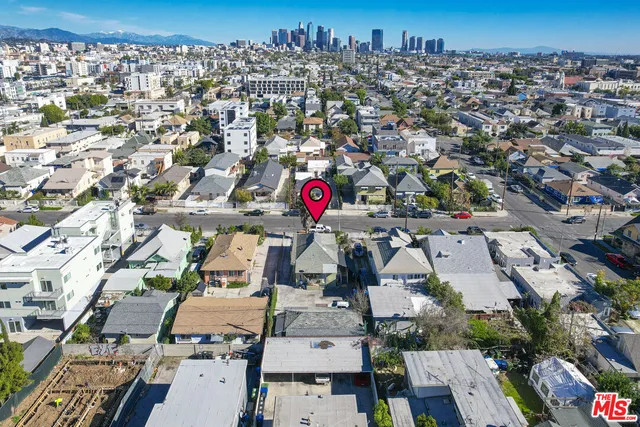 an aerial view of a city