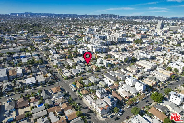 an aerial view of a city