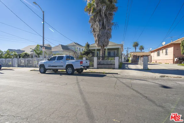 a car parked in front of a house
