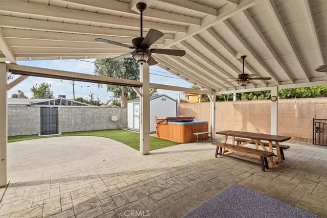 a outdoor space with a couch