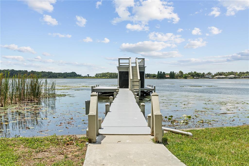 16948 Deer Island Road Tavares, FL 32778 - Photo 60 of 67 a view of a lake with a big yard and large trees