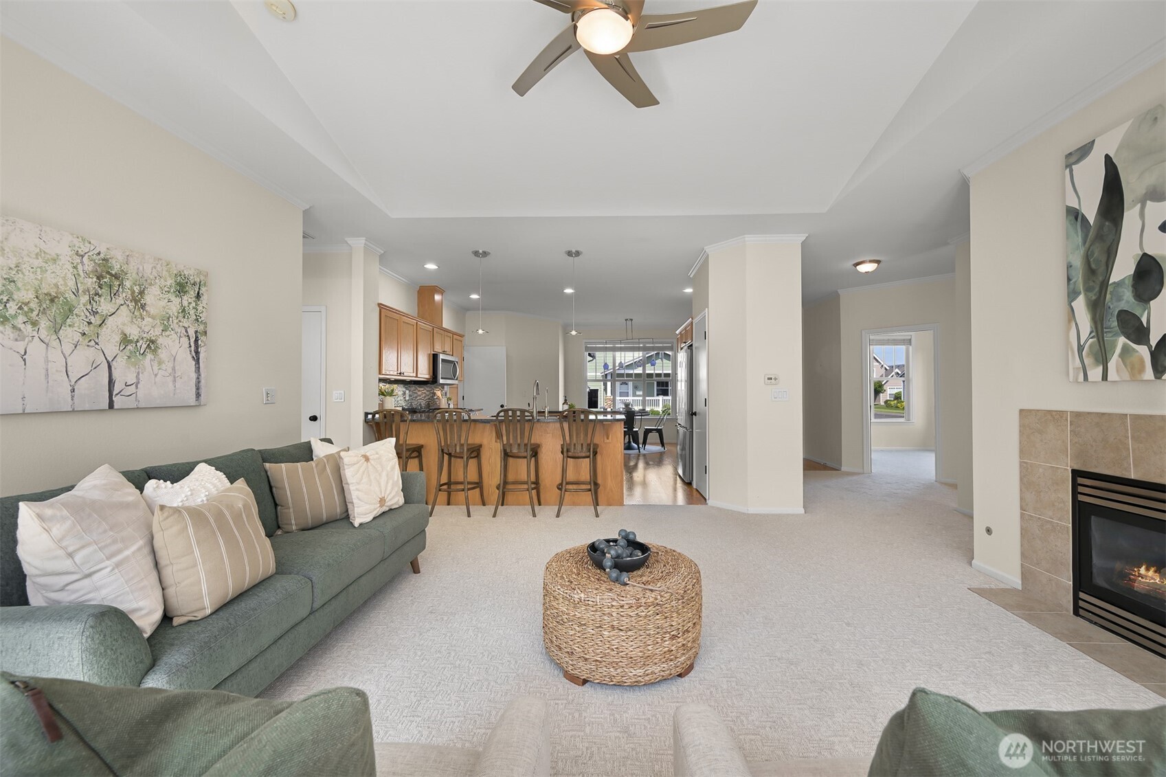 500 Fieldstone Loop, Unit 14 Lynden, WA 98264 - Photo 8 of 25 a living room with furniture and a fireplace