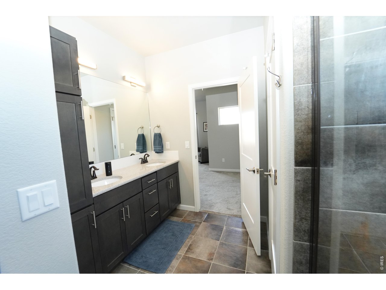 13388 Positano Point Colorado Springs, CO 80921 - Photo 14 of 26 a bathroom with a double vanity sink mirror and shower