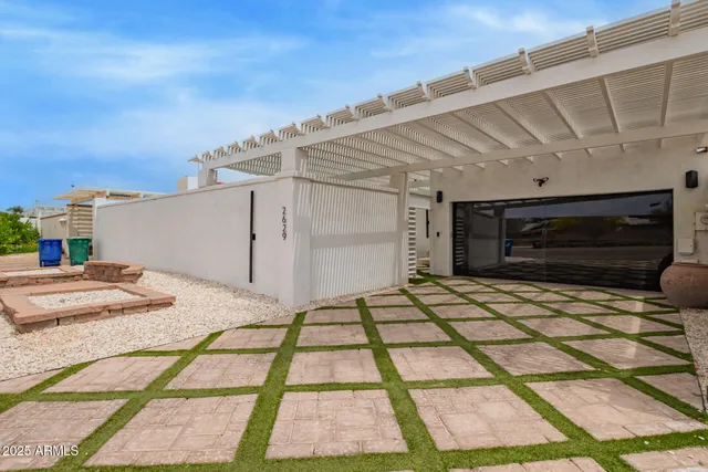 a backyard of a house