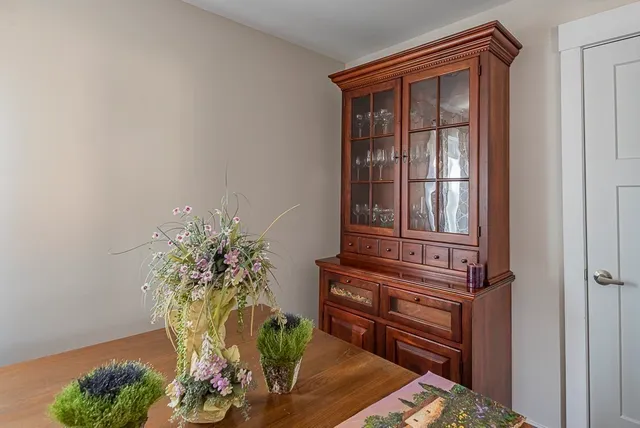 a view of entryway with furniture and a potted plant