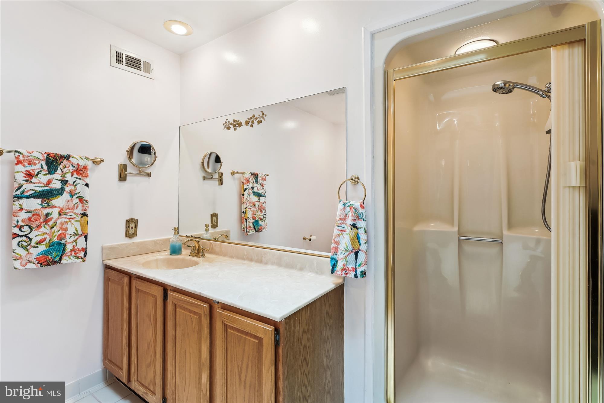 8510 Oakford Drive Springfield, VA 22152 - Photo 19 of 36 a bathroom with a sink vanity and a mirror