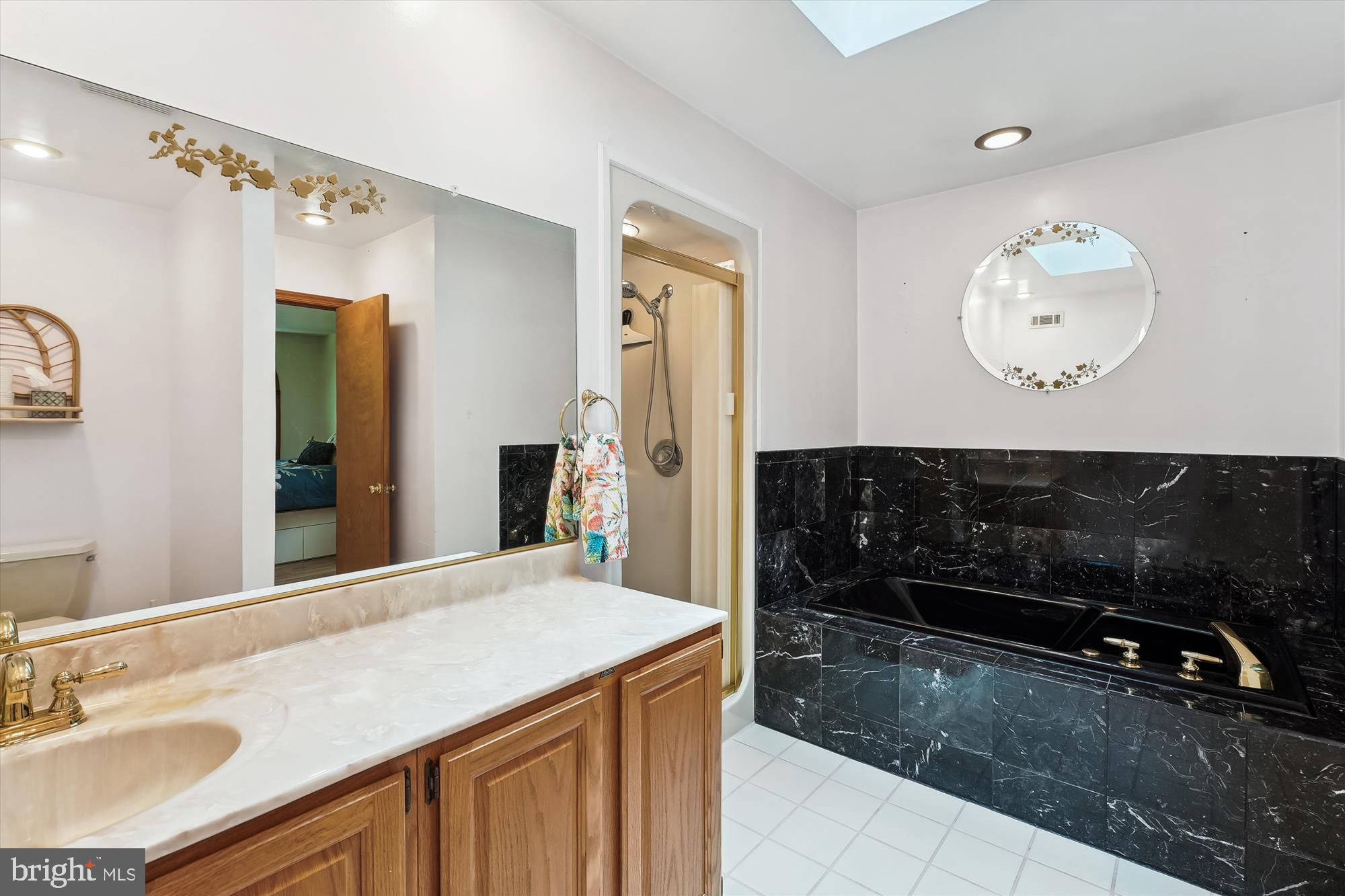 8510 Oakford Drive Springfield, VA 22152 - Photo 20 of 36 a bathroom with a sink a toilet and a mirror