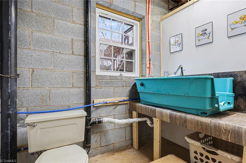 391 Link Road Reidsville, NC 27320 - Photo 27 of 37 half bath in basement. The sink was transformed to a pet wash but can easily be converted back to a sink