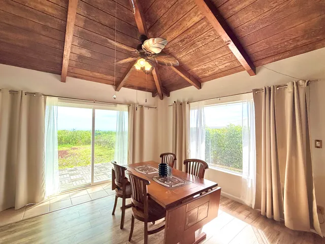 a workspace with furniture and window