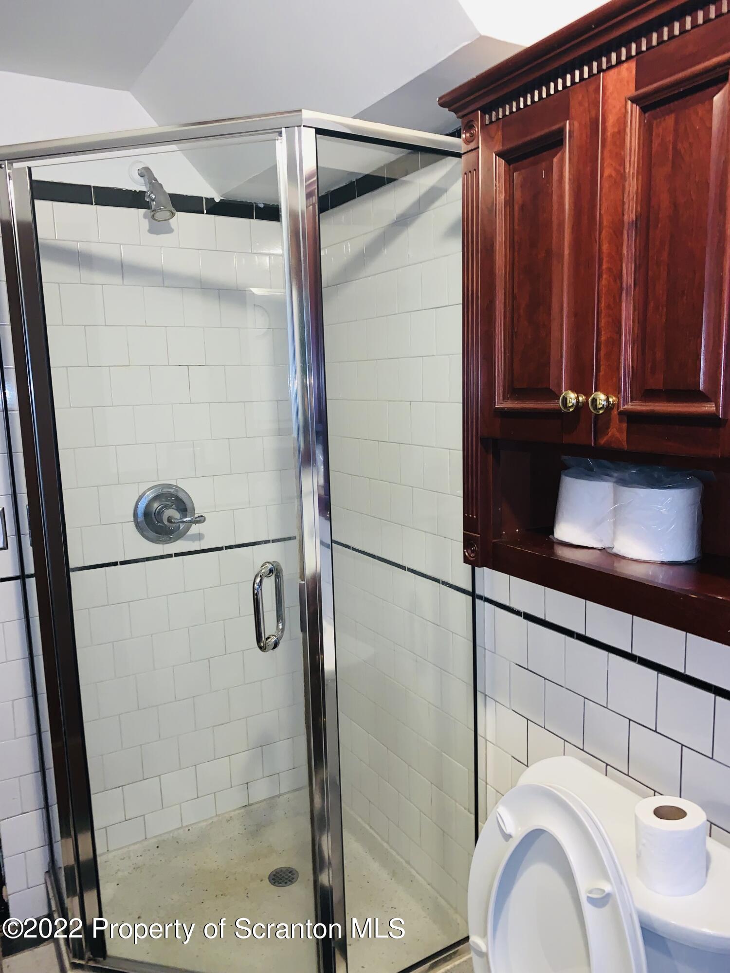 2002 Rigg Street Dunmore, PA 18512 - Photo 21 of 29 a bathroom with a shower and a mirror