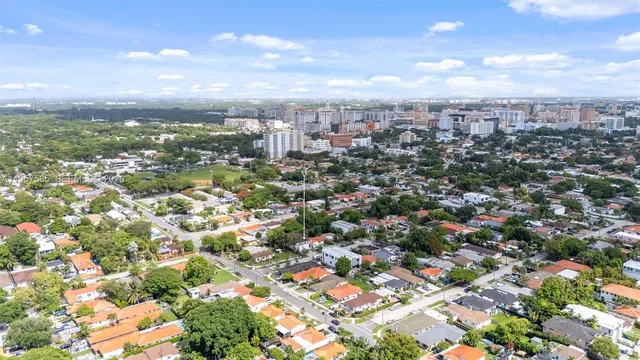 an aerial view of multiple house