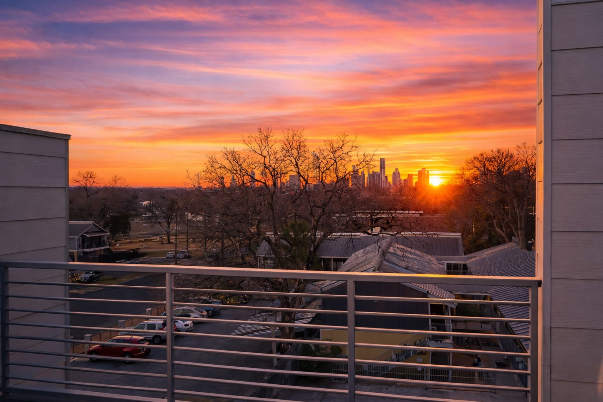 2606 Wilson Street, Unit 901 Austin, TX 78704 - Photo 30 of 37 a view of a city from a balcony