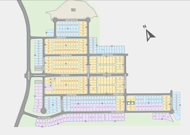 an aerial view of a house with outdoor space