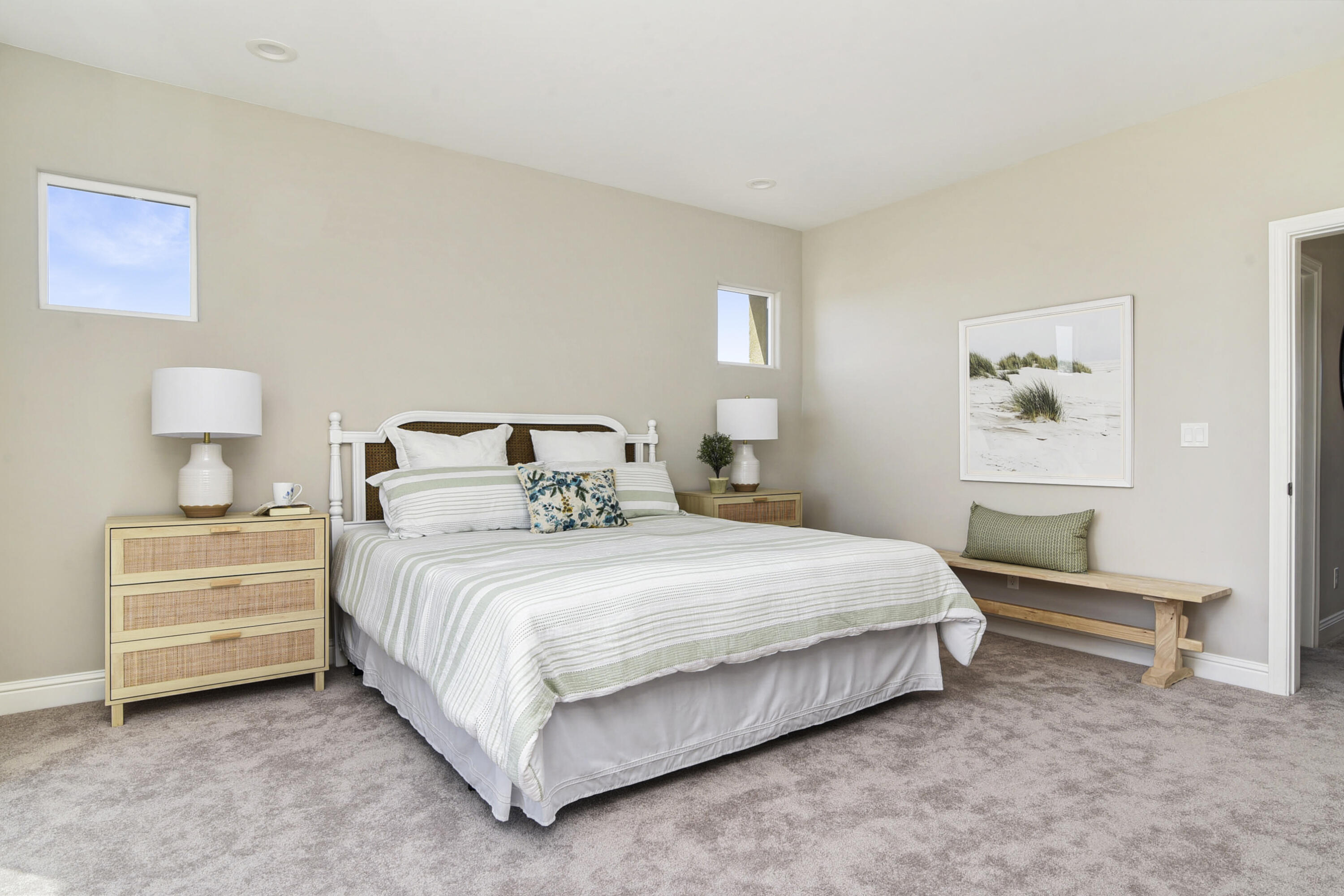 280 Oak Hill Drive Lompoc, CA 93436 - Photo 24 of 31 a bedroom with a bed and a lamp on table