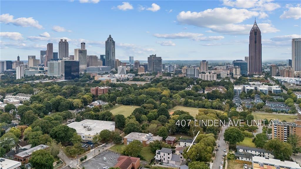 407 Linden Avenue Northeast, Unit A Atlanta, GA 30308 - Photo 3 of 65 a view of a city with tall buildings