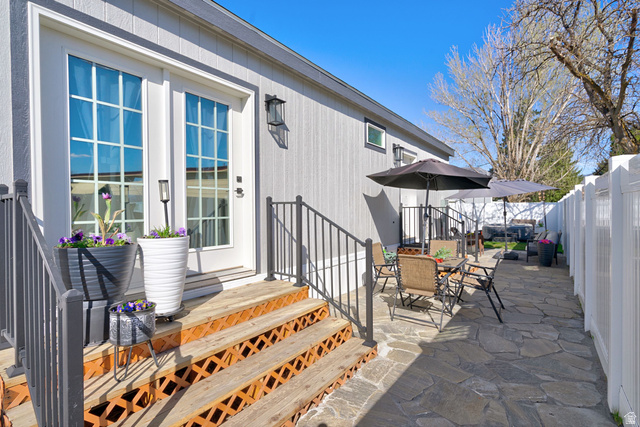 502 West 725 North Logan, UT 84321 - Photo 20 of 25 View of patio with outdoor dining area