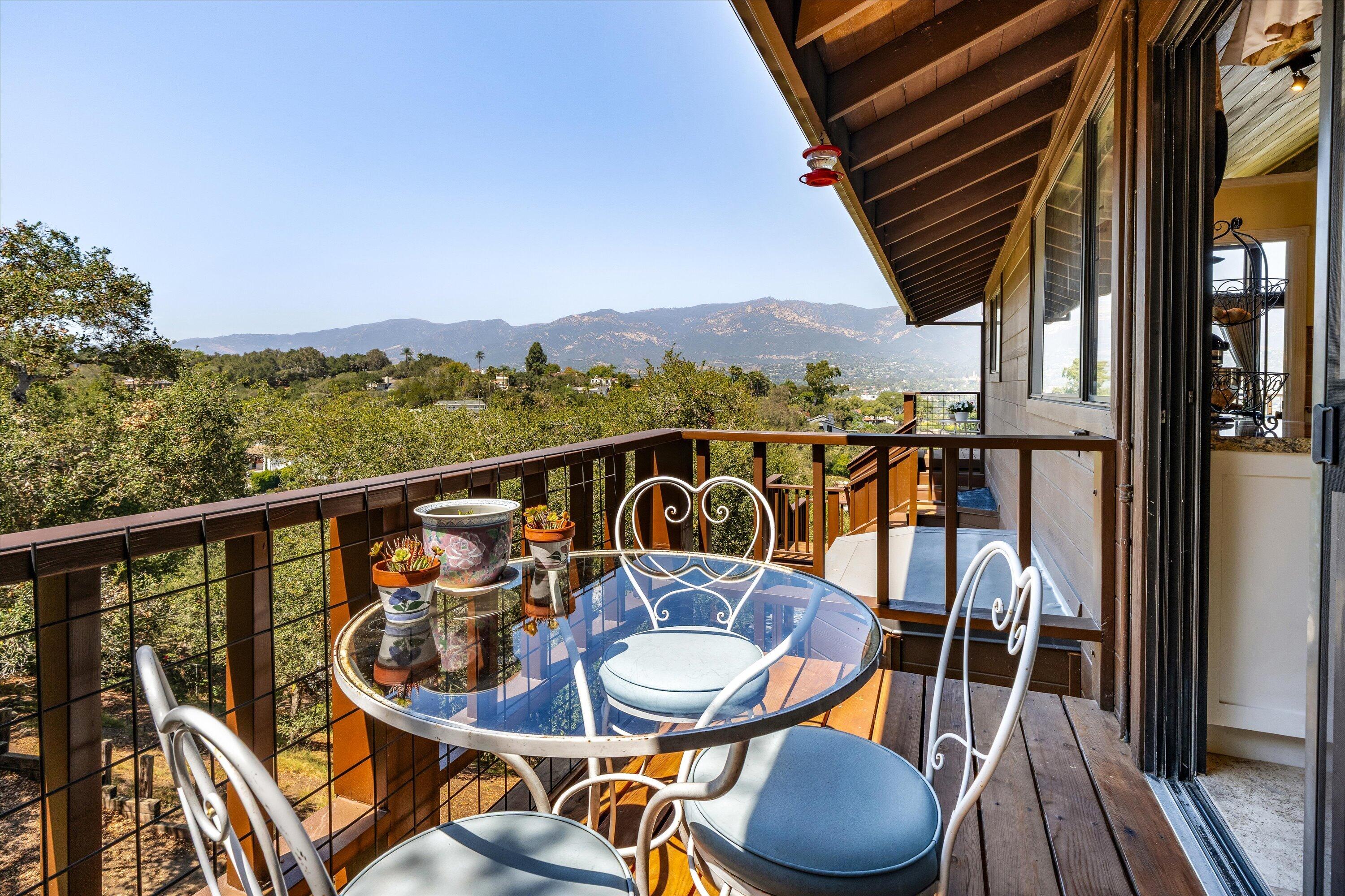 1401 La Cima Road Santa Barbara, CA 93101 - Photo 18 of 56 Side Deck off of Kitchen