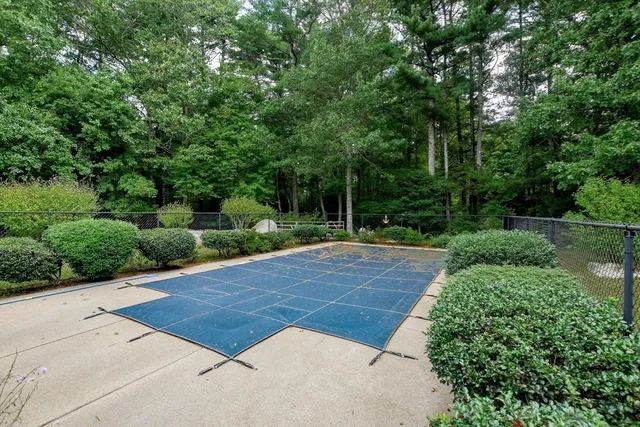 a view of a backyard