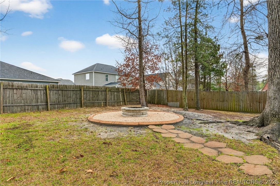 5129 Carson Allen Road Hope Mills, NC 28348 - Photo 44 of 50 a view of a backyard with plants and trees