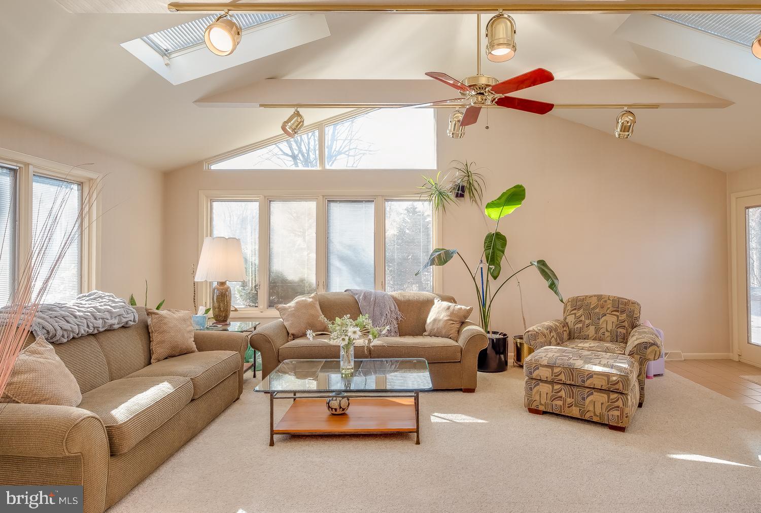 210 Plush Mill Road Wallingford, PA 19086 - Photo 11 of 38 Family Room with Cathedral ceiling and skylights