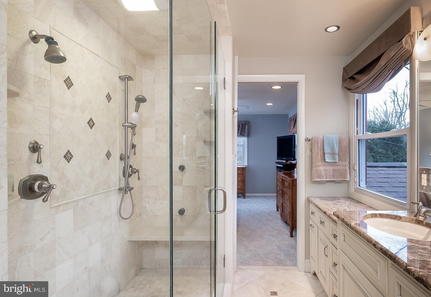 210 Plush Mill Road Wallingford, PA 19086 - Photo 19 of 38 Gorgeous Master Bath with double vanity and shower