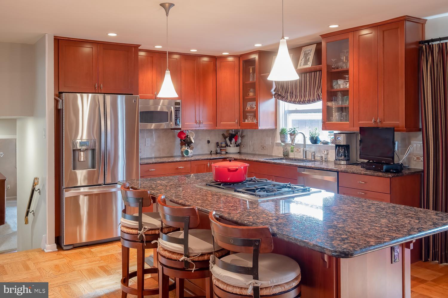 210 Plush Mill Road Wallingford, PA 19086 - Photo 9 of 38 Cherry, stainless and granite Kit chen