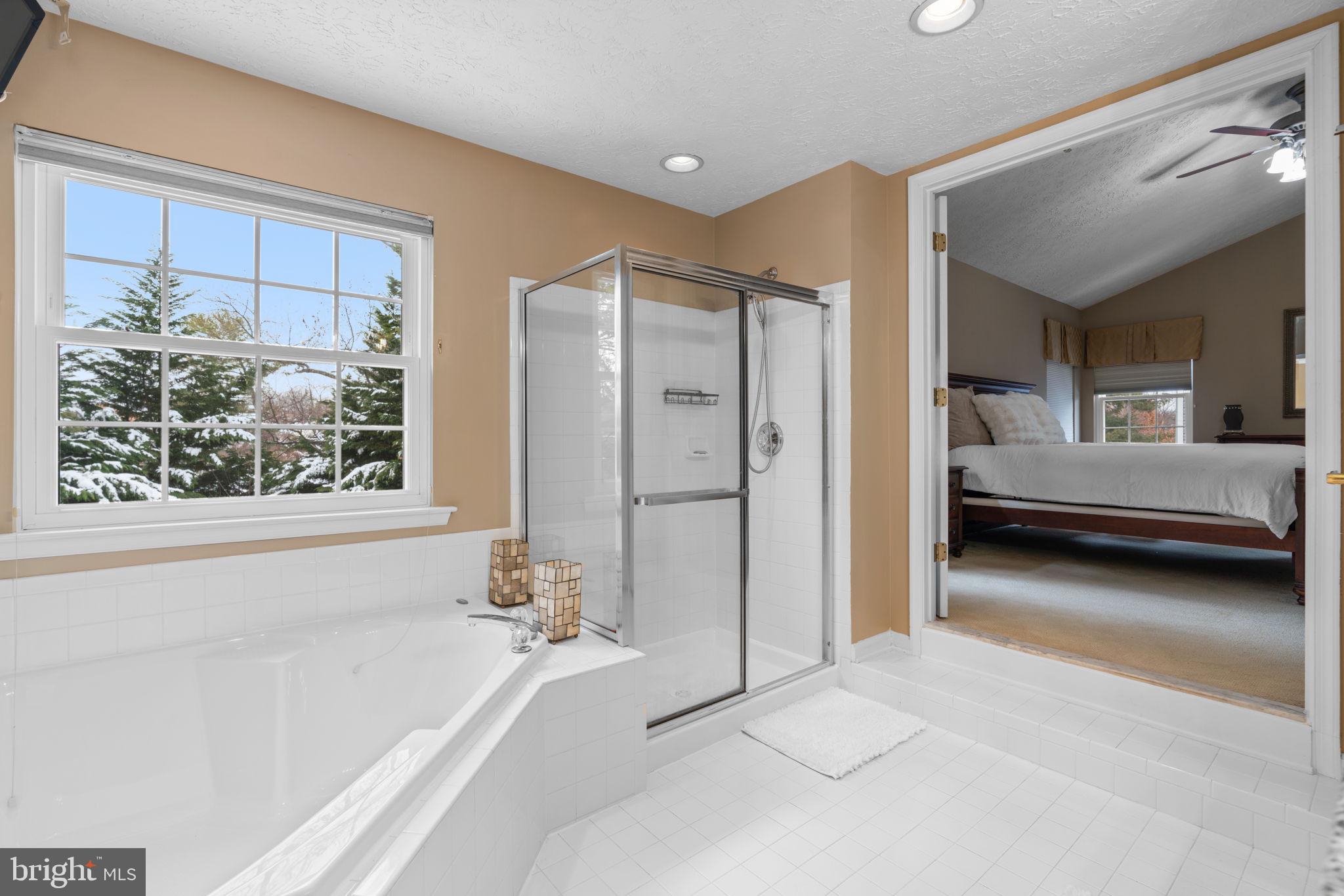 22 Dovefield Road Perry Hall, MD 21128 - Photo 25 of 46 a spacious bathroom with a tub and a large mirror