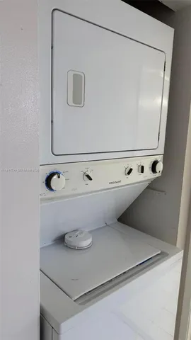 a close view of washer and dryer
