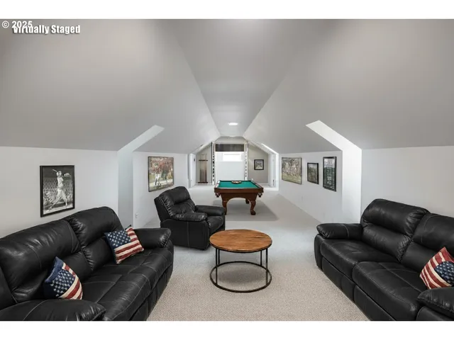 a living room with furniture and a couch