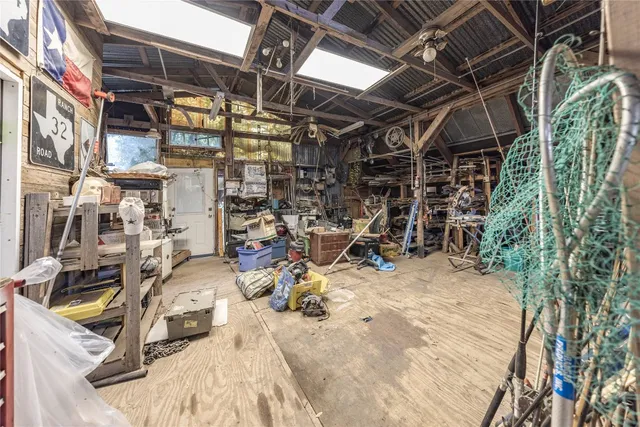 a view of a bike storage area